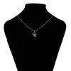 Rhodium Plated Hanger Necklace
