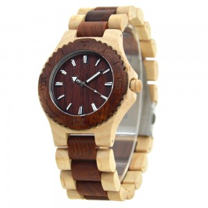 Men's Natural Wood Watch - Beige & Brown