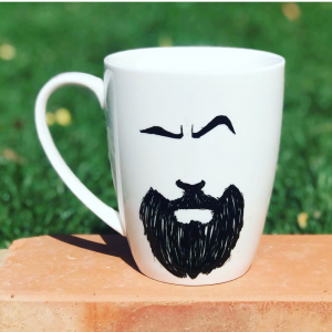 Angry Man Hand-Painted Mug