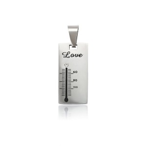 Stainless Steel Love Thermometer Pendant