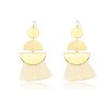 Gold Plated Tassel Earrings - White