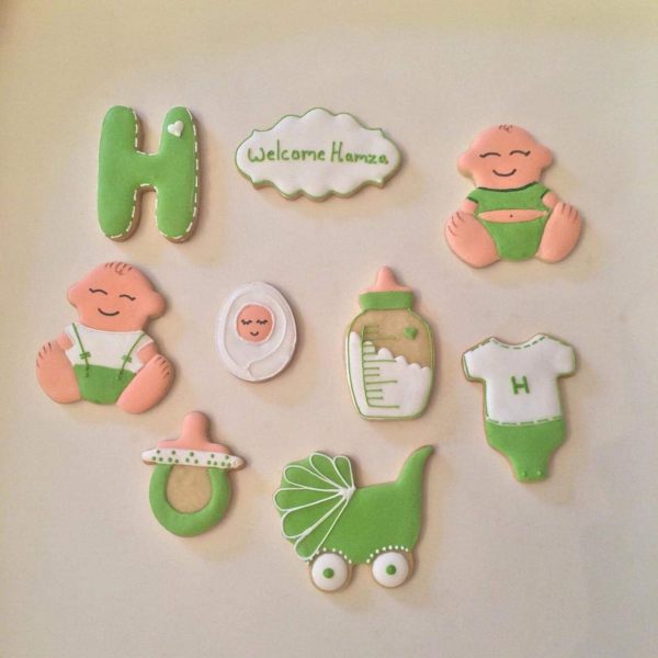 Newborn Cookies - Green