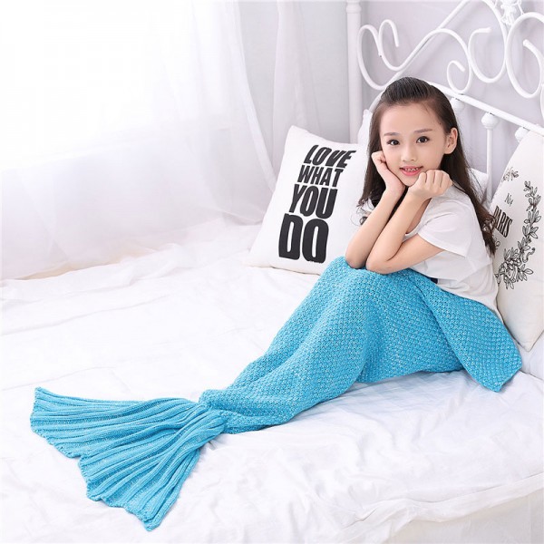 Mermaid Blanket for Kids-Green