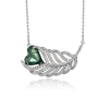 Swarovski Encrusted Heart Leaf Necklace