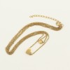 Gold Plated Heart Necklace & Bracelet Set