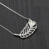 Swarovski Encrusted Heart Leaf Necklace