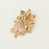 Gold Plated Flowers Brooch
