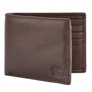 Hand-Crafted Men's Leather Wallet - Brown