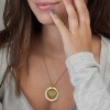 Gold Plated Heart in Ring Necklace